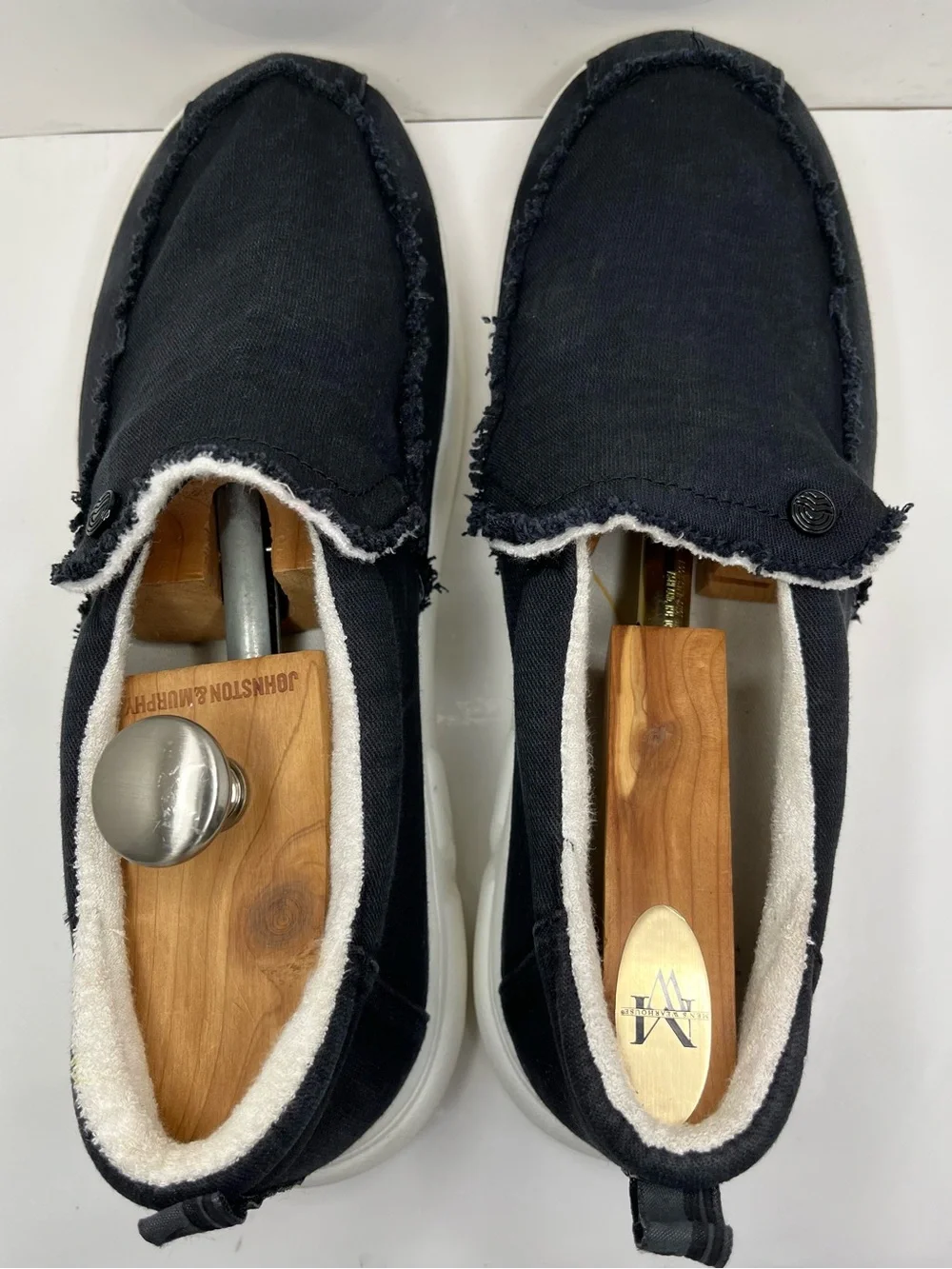 Vionic Beach Seaview Men's Sneakers Loafers Slip Ons Size US 11.5 Black Textile